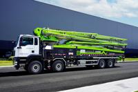 Pompe à béton mobile montée sur camion à 6 sections Zoomlion vente chaude 62m 62X-6RZ en Asie