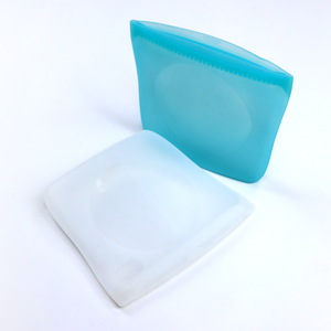 Sacs de conservation alimentaire en silicone platine réutilisables, écologiques, étanches, pour congélateur, sacs à fermeture éclair pour collations, personnalisables - Product Image 6