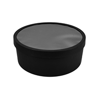 Caja de Regalo Redonda de Cartón Negro con Ventana Transparente para Ramos de Boda, Arreglos Florales, Impresión de Color y Logotipo Personalizados