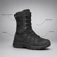 Bottes tactiques pour hommes, hauteur genou, pour la randonnée en montagne en hiver, avec empeigne en mesh, semelle intermédiaire en caoutchouc EVA, semelle épaisse antidérapante et légère