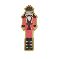 Vente directe usine : Patch brodé surdimensionné à paillettes, motif soldats et marionnettes, pour couture DIY, réparation de trous, pour doudounes et jeans