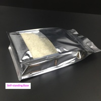 Sachet refermable autoportant à fermeture éclair, à scellage élevé, à huit soudures, pour aliments pour chiens, gelée, chips de pommes de terre, fruits secs/thé, et chewing-gum
