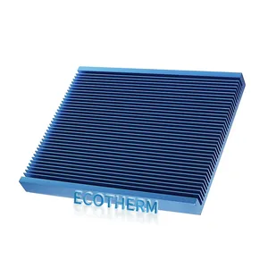 Ecothm מרובע מותאם אישית מרובע כחול הוביל heatink כיור חום אלומיניום extruded