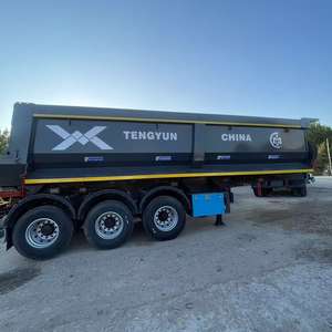 Tengyun รถกึ่งพ่วงสำหรับงานหนักตัวถังเหล็กความแข็งแรงสูงน้ำหนัก> 30000กก. น้ำหนักบรรทุก10 + ปีผู้ผลิตการทำเหมืองโดยผู้เชี่ยวชาญ - Product Image 2