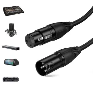 Xlr 3 pin mikrofon audio profesional kabel ular laki-laki ke Perempuan 8m kabel xlr kualitas tinggi kabel xlr