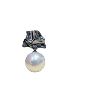 S925 <b>Silver</b> DIY Pearl Accessories Empty Tray with 9-13mm Round <b>Beads</b> Fashion Drop Earrings 22185 - Product Image 5