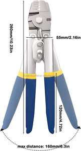 Pince à sertir multifonctionnelle pour câbles en acier avec surface de mâchoire lisse et manchons ovales - Product Image 4