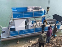 Pontons gonflables à deux étages de 25 à 30 pieds pour passagers Bateaux polyvalents en aluminium CE pour la pêche Moteur hors-bord Populaire à la mode