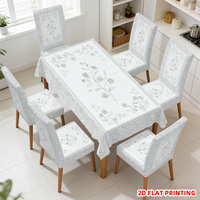 Housse de chaise de salle à manger Kongyu Home Textiles en Spandex extensible, imprimé floral botanique, ajustement universel élastique, vente en gros