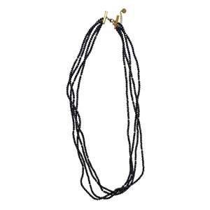 Collar de Moda con Cuentas, Acero Inoxidable 316L, Baño de Oro PVD, Sostenible, Resistente, Multihilo, Largo - Product Image 1