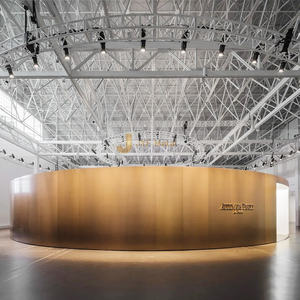 V67 Feuille satinée en acier inoxydable 0.8 304mm Feuille sablée mate dorée Feuille d'acier inoxydable colorée pour panneau mural de bureau - Product Image 1