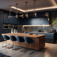 Fabricant de meubles de cuisine sur mesure, armoires de cuisine en bois massif de luxe, modernes, modulaires, haut de gamme pour hôtels et foyers