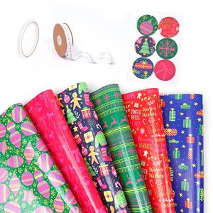 Custom Wholesale 80g Christmas Art <b>Paper</b> Tissue 43*300cm Gift Luxury Custom Birthday Packaging Wrapping <b>Paper</b> Roll - Product Image 2