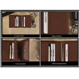 Mens Genuine Leather Bi Fold <b>Wallet</b> <b>RFID</b> Secure Card Holder Two Section Money <b>Wallet</b> Stylish Everyday Carry - Product Image 2