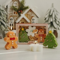 Ensemble de bougies parfumées de Noël de qualité supérieure, bougies originales en forme d'arbre, de flocon de neige et de pain d'épices pour la décoration des fêtes