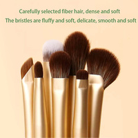 Ensemble de 7 pinceaux de maquillage pour les yeux de qualité supérieure, manche en bois blanc, poils synthétiques doux, pinceaux pour sourcils, eye-liner, fard à paupières, kit de pinceaux cosmétiques