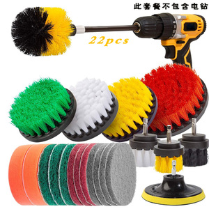 JYM Kit de Herramientas de Limpieza con Cepillos para Taladro, Cepillos Resistentes y Discos de Gancho y Bucle para Detallado de Autos, Baños y Cocinas - Product Image 6