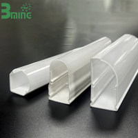 Bming Vente Chaude Diffuseur de Bande LED en Polycarbonate Co-extrudé Acrylique PMMA, Cache de Lampe Linéaire Moderne pour Intérieur