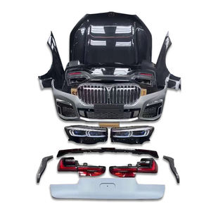 Convient à <span class=keywords><strong>BMW</strong></span> Série 7 16-18 G12 <span class=keywords><strong>730</strong></span> 740 Modification Upgrade 19-22 New Laser Headlight Surround Front Bumper Complete Set - Product Image 2