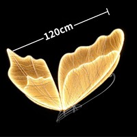 Décoration de plafond de mariage, lustre LED en forme de papillon, lumières de mariage en forme d'ailes de papillon