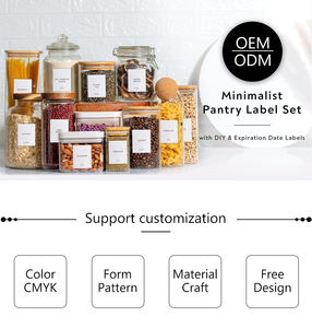 Nhãn Dán Lọ Gia Vị Nhà Bếp Chống Nước Bán Chạy Nhãn Dán Phòng Đựng Thức Ăn In Sẵn Chống Dầu - Product Image 2