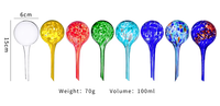 Lot de 8 Globes d'arrosage en verre soufflé à la main pour plantes en pot, 6*15cm, avec système d'auto-arrosage