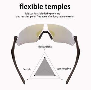 แว่นกันแดดโพลาไรซ์สำหรับปั่นจักรยาน ทนทาน ไม่แตกหัก เหมาะสำหรับกีฬากลางแจ้ง ป้องกันรังสียูวี ใช้สำหรับแข่งรถ เบสบอล และกีฬาอื่นๆ - Product Image 3