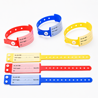 Özel Logo M1 13.56MHz Su Geçirmez Yumuşak PVC RFID Bileklik Tek Kullanımlık Tıbbi Bileklik Hastane Girişleri İçin
