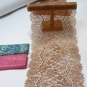 Renda Prancis Nilon TangLong Warna Pink Muda 30cm, Hiasan Bunga Mewah, Rajutan Ramah Lingkungan, Stok Baru untuk Pakaian dan Dekorasi Rumah - Product Image 4