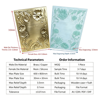 Premium TPS 3D messing embossing die & hot foil stamp voor gebruik op karton en drukpersen