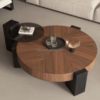Table basse carrée en bois de frêne massif de style marocain avec rangement et meuble TV, mobilier de maison fabriqué à Foshan