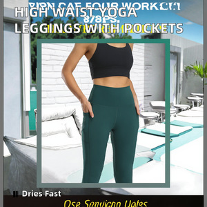 High Elastic Waist Yoga Soft Athletic Lightweight Quick Dry Full Length Plaid <b>Pattern</b> Spandex/Nylon Women's Workout <b>Leggings</b> - Product Image 2