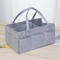 Sac de rangement pour couches de bébé en tissu feutre portable de grande taille en gros pour