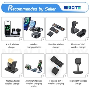 Support de chargeur magnétique sans fil 2-en-1 à charge rapide 15W pour iPhone 13 <span class=keywords><strong>14</strong></span> 15 <span class=keywords><strong>Pro</strong></span> <span class=keywords><strong>Max</strong></span> Protection OVP OTP 9V/2A Entrée 5V/1A <span class=keywords><strong>Sortie</strong></span> - Product Image 6