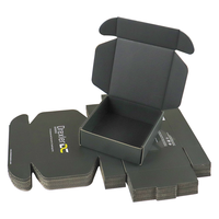 Boîtes d'emballage personnalisées noires pour envoi postal Crown Win Free Design Mailer Packing, boîtes en carton pour vêtements, boîte cadeau de luxe en papier