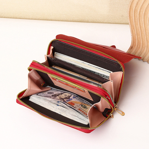 Bolso <span class=keywords><strong>Bandolera</strong></span> de Moda para Mujer, Estilo Nuevo, con Cremallera Doble y Compartimento Largo para Teléfono Móvil - Product Image 3