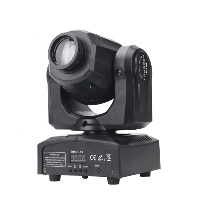 Lighting Manufacturer 30W RGBW LED Mini Moving Head Light DMX512 Control IP20 Rated GOBO Beam Shake for DJ Disco/Club/KTV/Pub