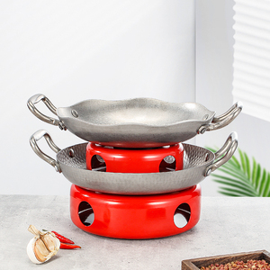 Olla de arroz de marisco <span class=keywords><strong>Vintage</strong></span> de acero inoxidable, Paella para cocinar en casa, platos para aperitivos de Picnic, utensilios de cocina, cacerola, ollas secas con asa - Product Image 4