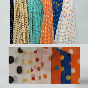 16927-CST Breathable <b>Medium</b> Weight 70 GSM Poly Chiffon Print Woven 57'/58'' 100% Polyester Full Roll <b>Fabric</b> for Dresses - Product Image 2