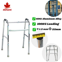 Déambulateur pliable en aluminium HONGYE XTL913L, hauteur réglable, norme européenne, pour les personnes âgées, usage quotidien