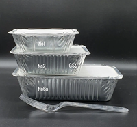 10 20 50 pièces de qualité alimentaire jetable feuille d'aluminium plaque de cuisson à emporter alimentaire feuille d'aluminium plaque de cuisson/plateaux avec couvercles