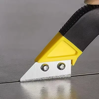 Scie manuelle robuste à pointe en carbure pour le décapage de coulis, outil de nettoyage des joints de carrelage pour l'élimination des résidus de ciment et de coulis anciens