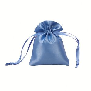 Sacs à cordon en satin personnalisés de haute qualité pour bijoux, cadeaux, perruques et extensions de cheveux, avec impression de logo - Product Image 5