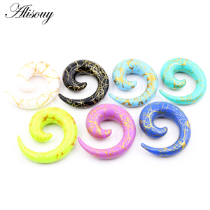 All'ingrosso 1.<span class=keywords><strong>6mm</strong></span>-20mm linea d'onda puntini a spirale acrilici auricolari tunnel tappi barella Expander orecchini Piercing per il corpo gioielli - Product Image 4