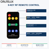 Contrôleur de musique LED RGB SP106E avec télécommande RF, mode de couplage verrouillable, mode automatique, changement de couleur, DC5-12V, capacité de 600 pixels