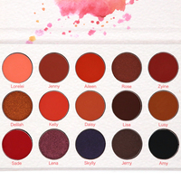 Grosir Sesuaikan Nama Anda Label Pribadi Matte Vegan Makeup 15 Warna Shimmer Eyeshadow Palette