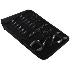 Hot Sale Steel Hair Extension Tools Kit Case Micro Links <b>Beads</b> Pliers Black Color Crochet <b>Braiding</b> Hook Sectioning Clips Loop - Product Image 1
