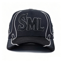 Casquettes de sport en daim brodées personnalisées OEM/ODM Gorra Baez Son of God, 5 panneaux, snapback, qualité G5, originales BAEZ TOTAL BLACK