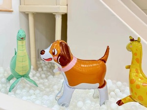 Dibujos animados lindos ruedas caminar Animal Foil globo <span class=keywords><strong>Feliz</strong></span> <span class=keywords><strong>cumpleaños</strong></span> fiesta suministros decoraciones globos lindos juguetes al por mayor - Product Image 5
