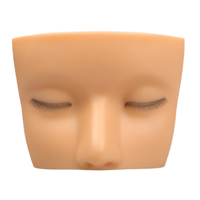 Tête de Mannequin d'Entraînement en Silicone pour Extension de Cils 3D, Blanc Brun, 3 Couches, Vente en Gros